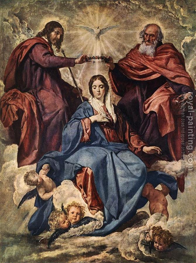 Diego Rodriguez De Silva Velazquez : The Coronation of the Virgin